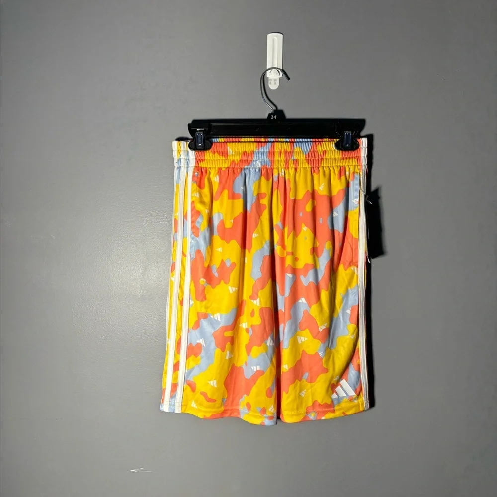 Adidas Boys AEROREADY Elastic Waistband Camo Shorts Size Large